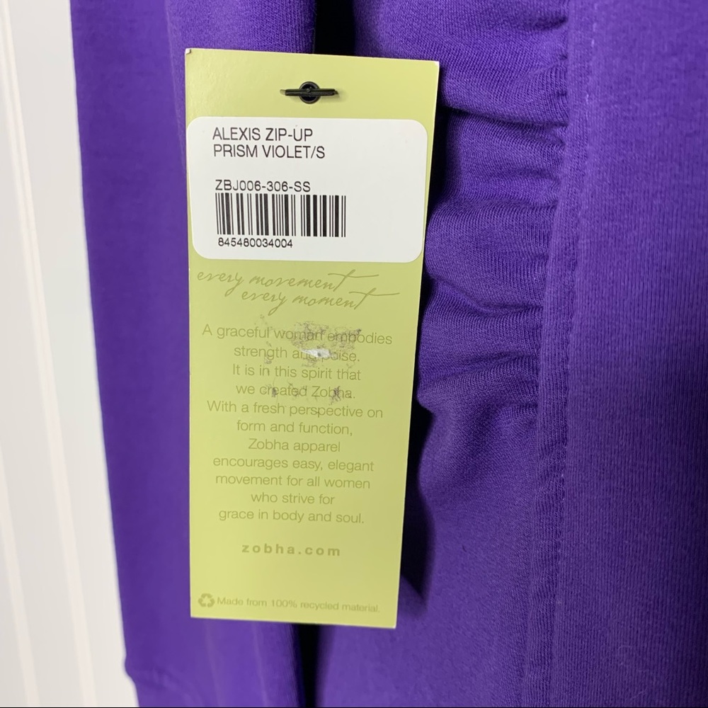 Zobha Women's Alexis Purple Zip-Up Jacket | Size S - Picture 7 of 8